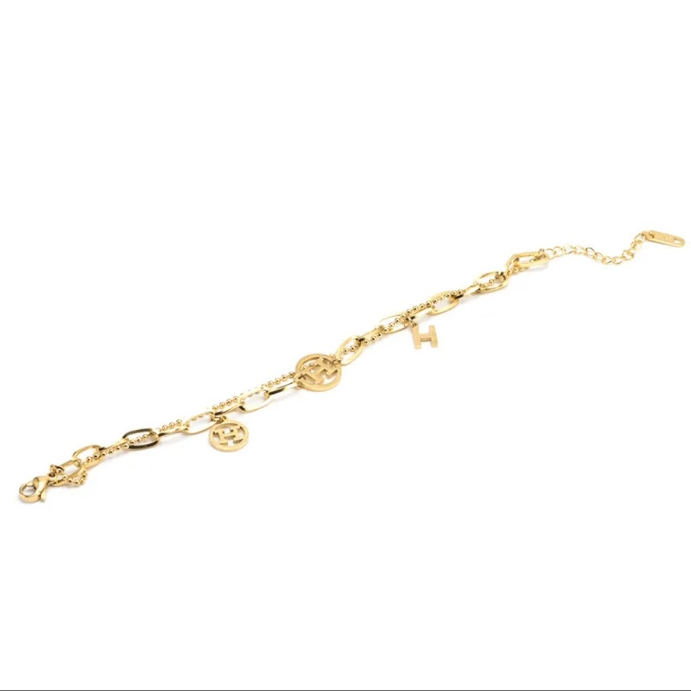 Designer Inspired Gold Plated Charm Bracelet - Picture 6 of 6